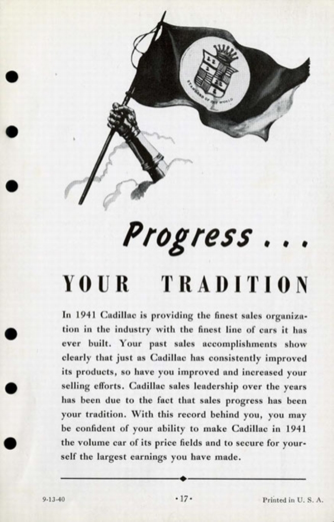1941 Cadillac Salesmans Data Book Page 72